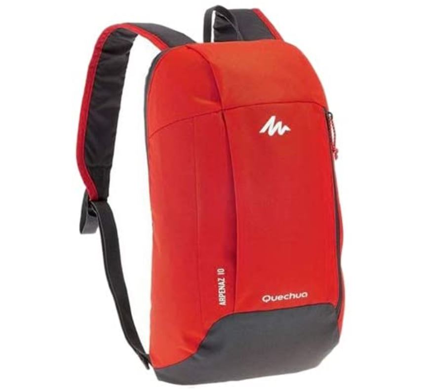 Quechua 630375 - 10 Liter Sports Hiking Backpack for Boys - Red/Grey