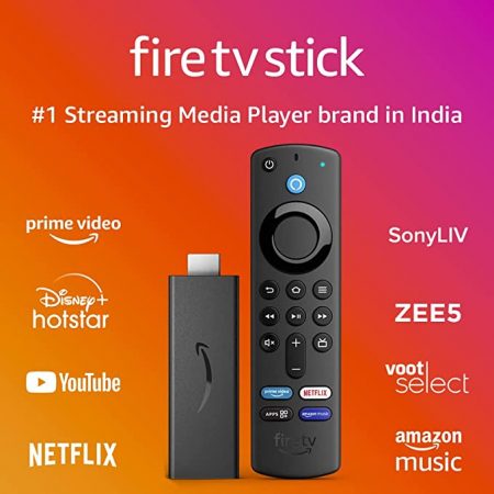 Fire TV Stick (3rd Gen, 2021) with Alexa Voice Remote (includes TV and app controls) | HD streaming device
