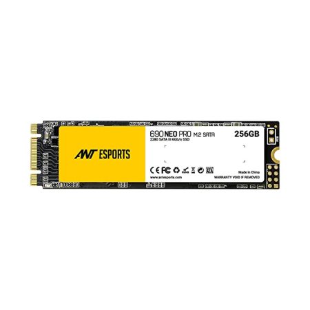 Ant Esports 690 Neo Pro M.2 Sata 256 GB SSD Internal Solid State Drive (SSD) with SATA III Interface, 6Gb/s, Fast Performance, Ultra Low Power Consumption, with Quad Channel Controller